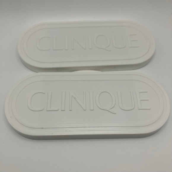Clinique Mirror Comb Set Travel Size Compact Pocket Vanity White Lot of 2 - Picture 1 of 5